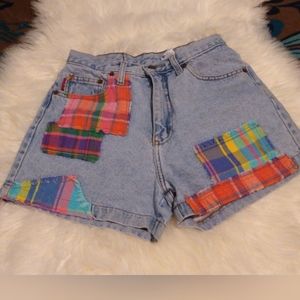 Lei vintage jean shorts with patchwork size 9